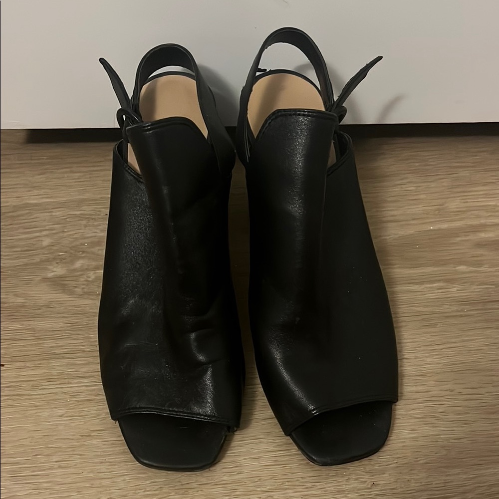 Elegant Black Women's Open-Toe Shoes